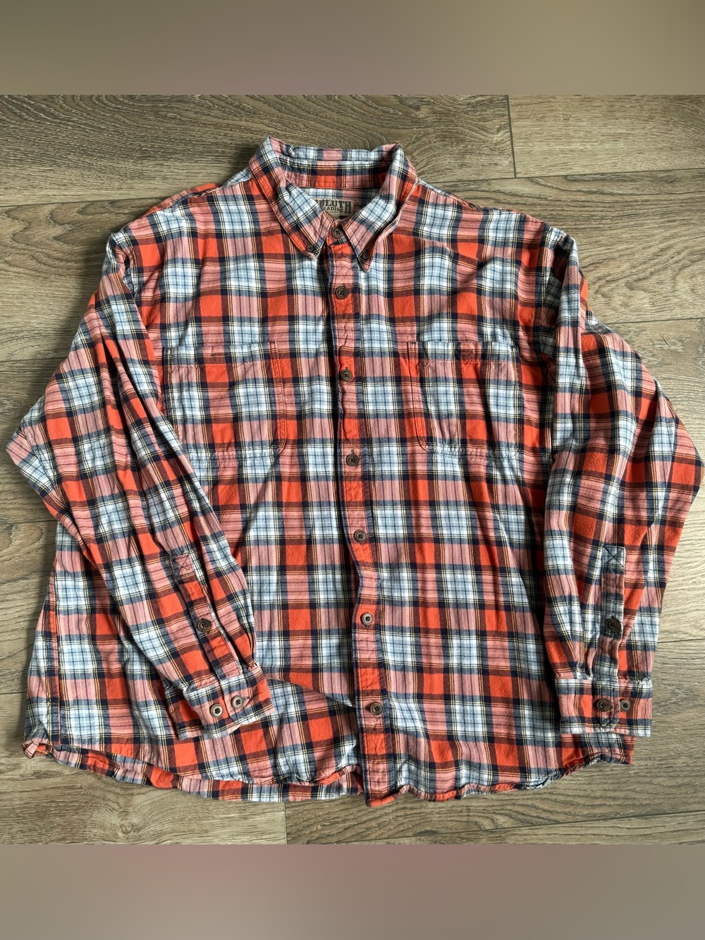 32.  Duluth Trading Co. Plaid Flannel Button Down Shirt 3XL